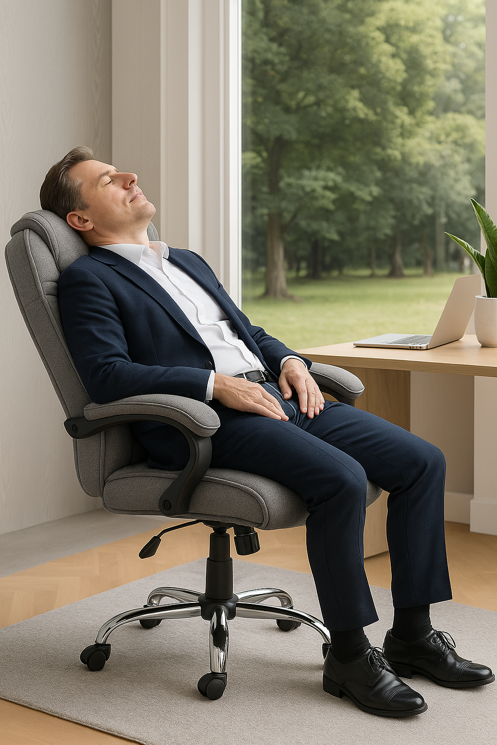 Chaise de Bureau Ergonomique avec Dossier Inclinable – Confort Lombaire