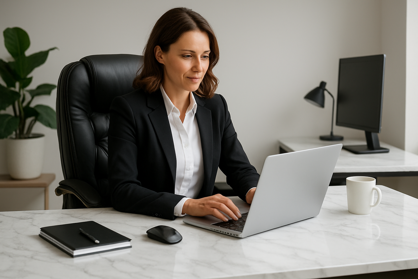 Chaise de Bureau Ergonomique avec Dossier Inclinable – Confort Lombaire