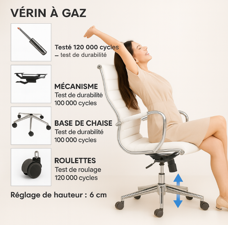 Chaise de Bureau Ergonomique Design – Confort Lombaire