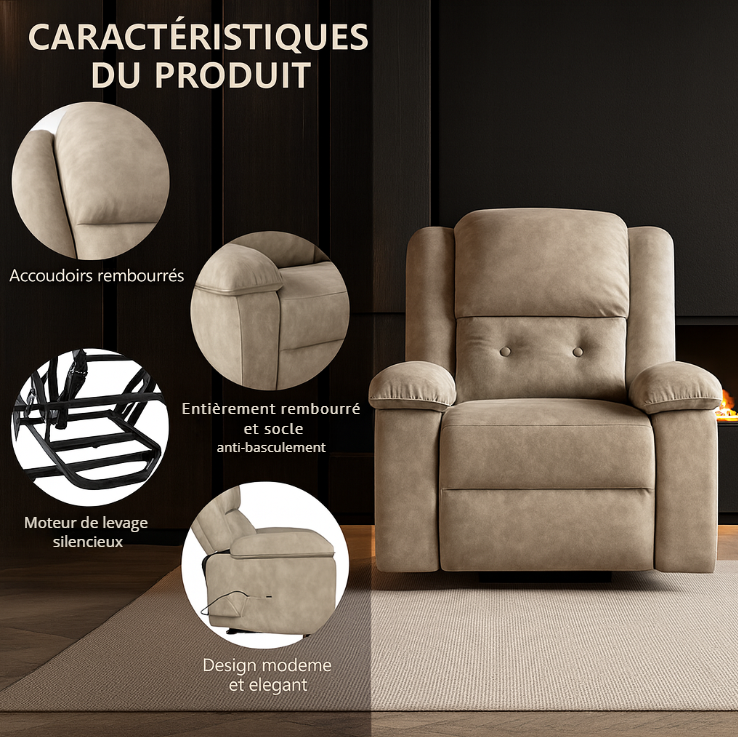 Fauteuil Relax Électrique Massant & Chauffant – Confort Ultime à Domicile