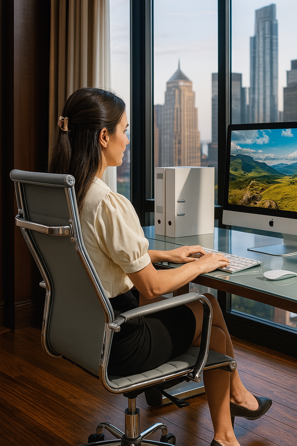 Chaise de Bureau Ergonomique avec Soutien Lombaire Renforcé