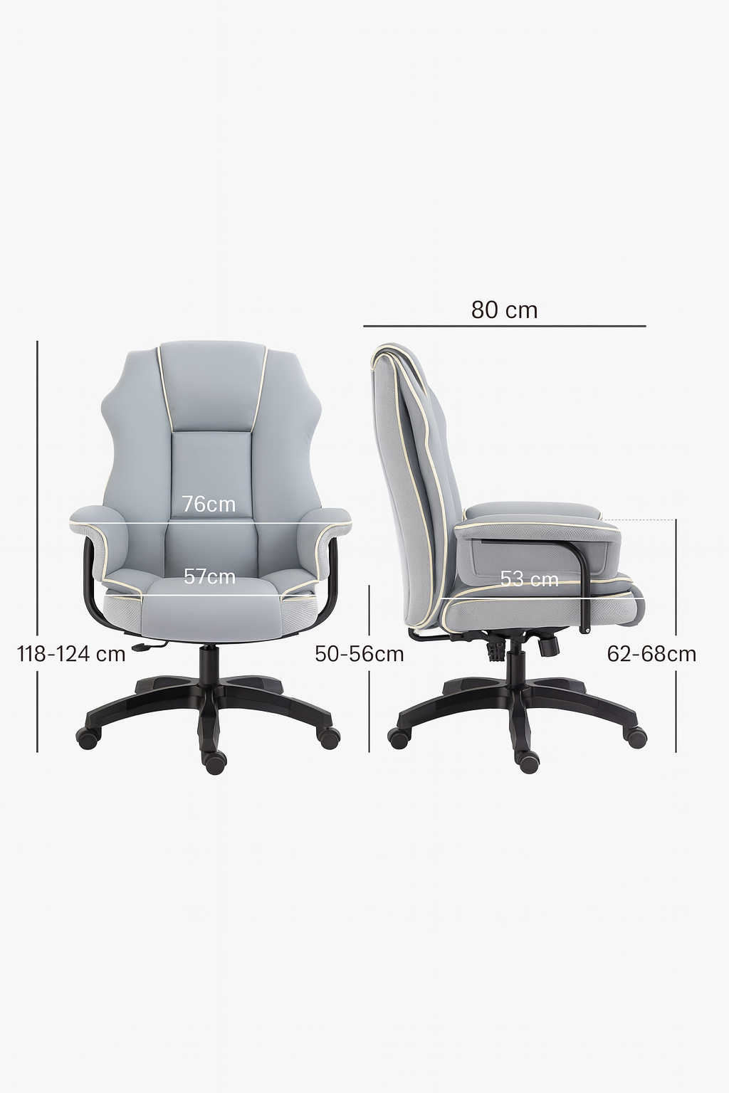 Fauteuil de Bureau Ergonomique en Cuir PU Premium