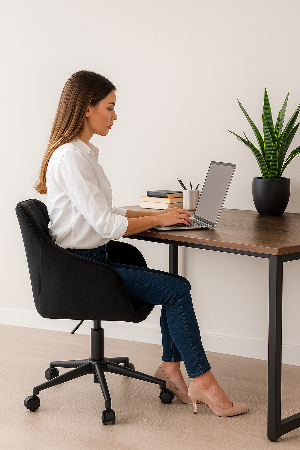 Chaise de Bureau Moderne en Velours