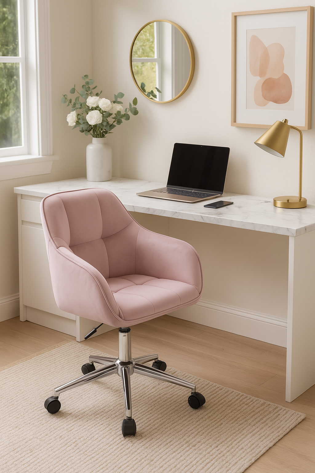 Chaise de Bureau Moderne en Velours