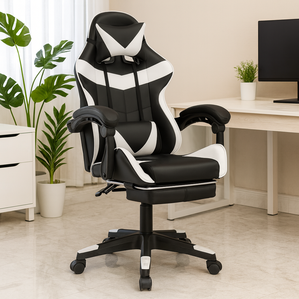 Chaise de Bureau Ergonomique Performance +/ Coussin de massage / Idéale pour le gaming