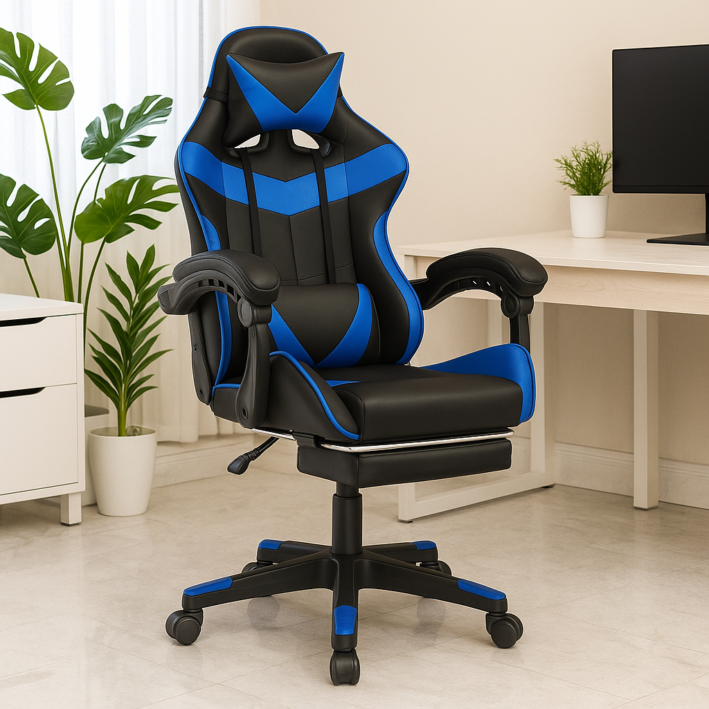 Chaise de Bureau Ergonomique Performance +/ Coussin de massage / Idéale pour le gaming