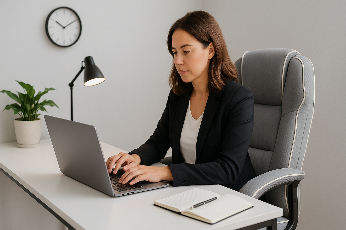 Fauteuil de Bureau Ergonomique en Cuir PU Premium