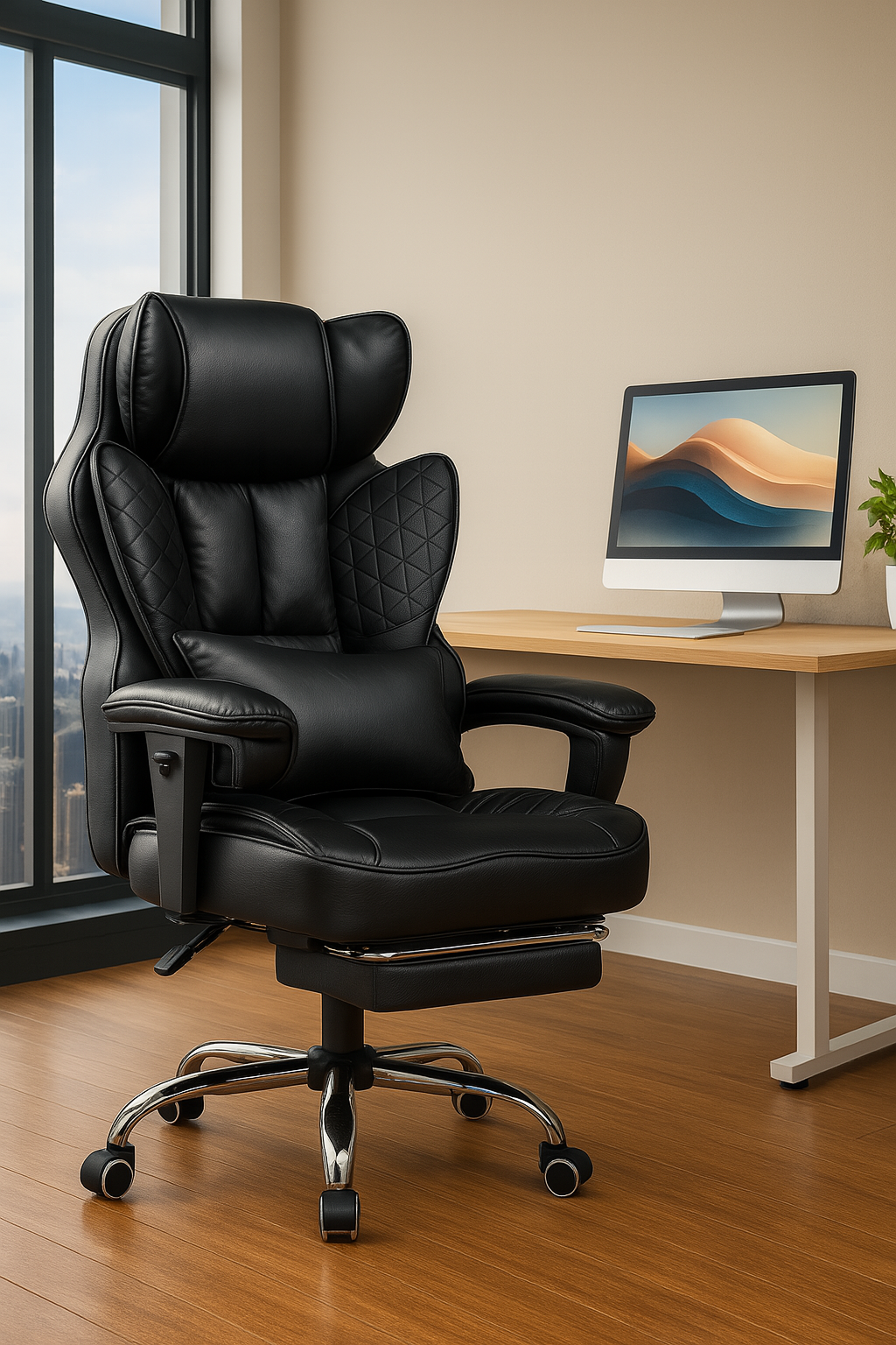 Fauteuil de Bureau Ergonomique Premium - Confort Lombaires - Idéal Professionnel