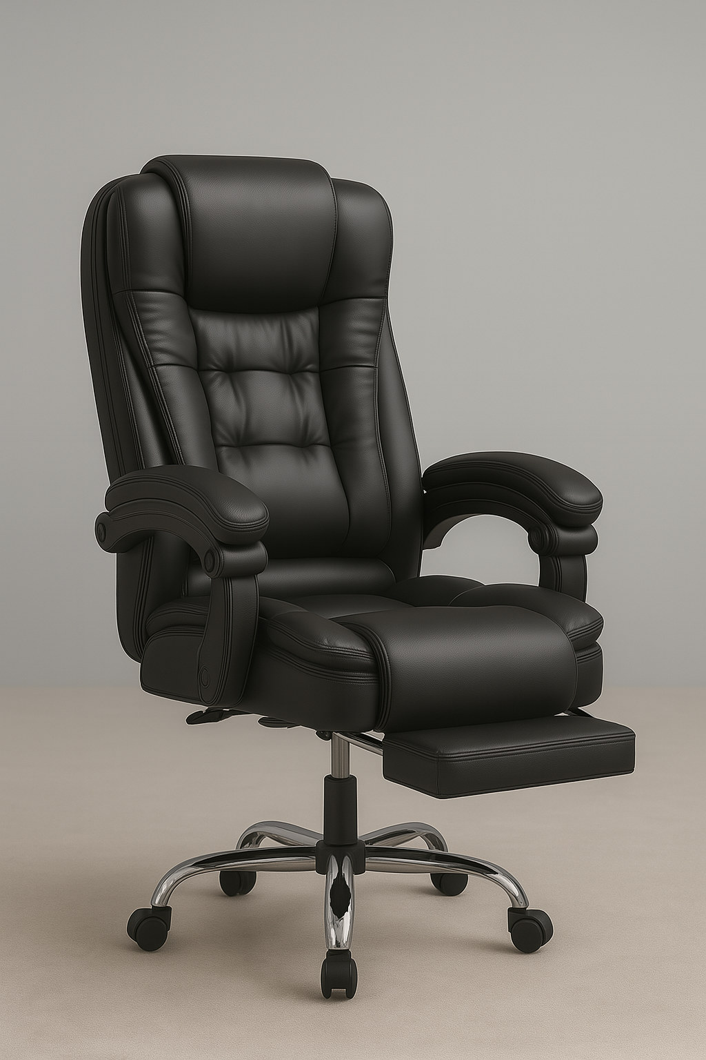 Chaise de Bureau Ergonomique Inclinable – Confort Haut de Gamme en Cuir PU - Idéal professionnel