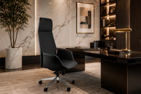 Fauteuil de Bureau Ergonomique Premium "Preto" en Cuir / Idéal Direction 4