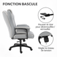 Fauteuil de Bureau Ergonomique en Cuir PU Premium