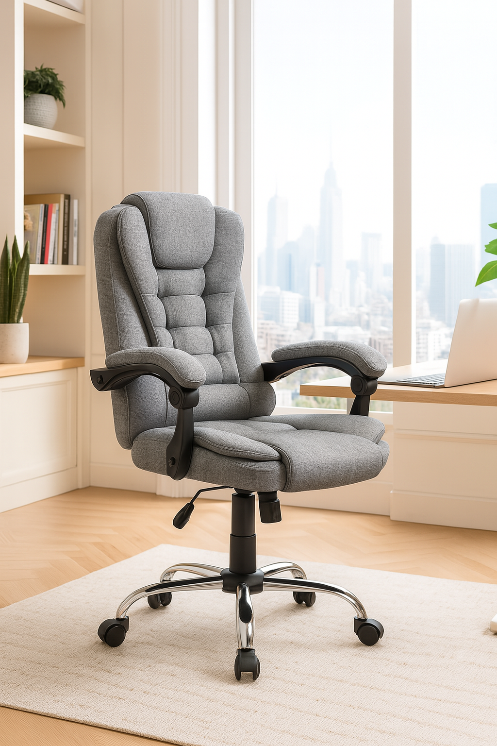 Chaise de Bureau Ergonomique avec Dossier Inclinable – Confort Lombaire