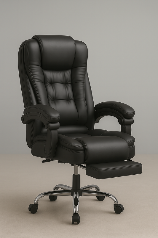 Chaise de Bureau Ergonomique Inclinable  – Confort Haut de Gamme en Cuir PU - Idéal professionnel