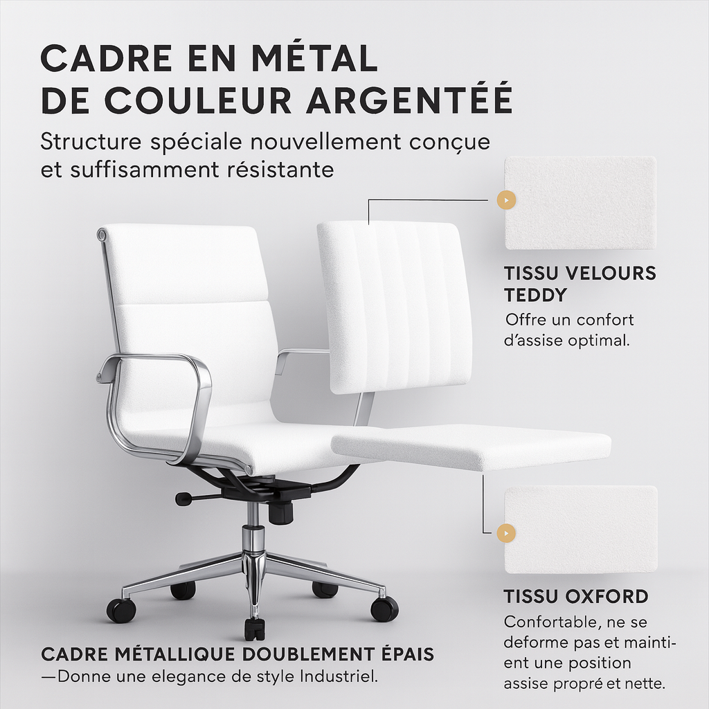 Chaise de Bureau Ergonomique Design – Confort Lombaire