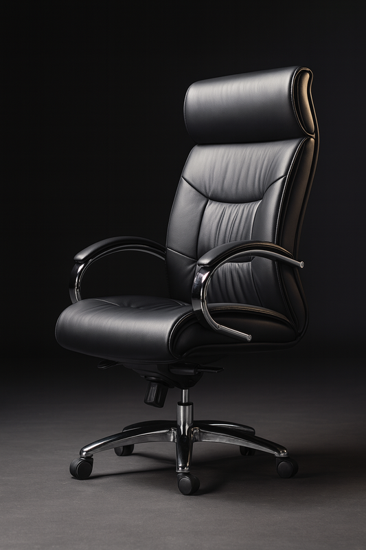 Fauteuil de Bureau Ergonomique Premium "Supreme" en Cuir - Idéal Direction / Profession Libérale