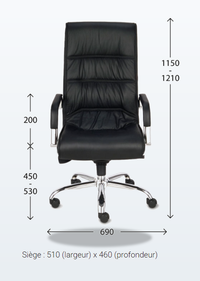 Fauteuil de Bureau Ergonomique Premium Nexus en Cuir - Idéal Direction / Profession Libérale 5