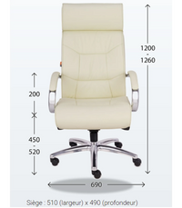 Fauteuil de Bureau Ergonomique Premium "Supreme" en Cuir - Idéal Direction / Profession Libérale 10